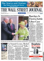  () Newspaper Front Page for 28 June 2012