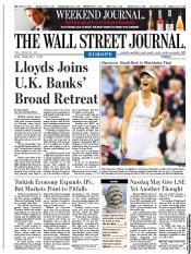  () Newspaper Front Page for 2 July 2011