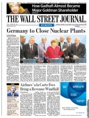  () Newspaper Front Page for 31 May 2011