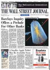  () Newspaper Front Page for 5 July 2012