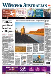 Weekend Australian (Australia) Newspaper Front Page for 17 November 2012