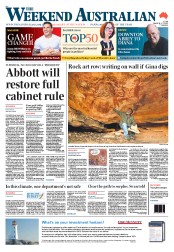 Weekend Australian (Australia) Newspaper Front Page for 2 March 2013