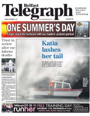  () Newspaper Front Page for 13 September 2011