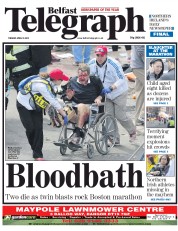  () Newspaper Front Page for 16 April 2013
