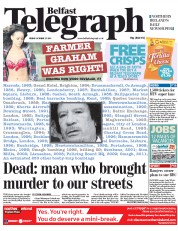  () Newspaper Front Page for 21 October 2011