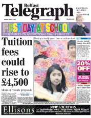  () Newspaper Front Page for 29 August 2011
