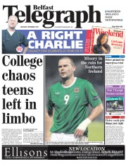  () Newspaper Front Page for 3 September 2011