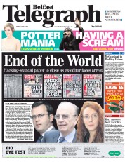 () Newspaper Front Page for 8 July 2011