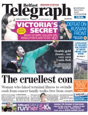  () Newspaper Front Page for 8 September 2012