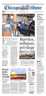 Front Page of Chicago Tribune newspaper from Chicago</a>
<!--DON