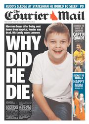 Courier Mail (Australia) Newspaper Front Page for 10 January 2014