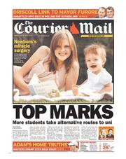 Courier Mail (Australia) Newspaper Front Page for 10 May 2013