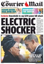 Courier Mail (Australia) Newspaper Front Page for 11 December 2013