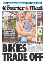 Courier Mail (Australia) Newspaper Front Page for 11 January 2014