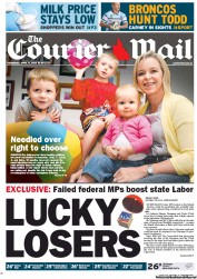 Courier Mail (Australia) Newspaper Front Page for 11 April 2013