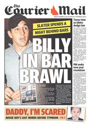 Courier Mail (Australia) Newspaper Front Page for 12 November 2013