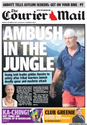 Courier Mail (Australia) Newspaper Front Page for 12 September 2013