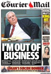 Courier Mail (Australia) Newspaper Front Page for 13 November 2013