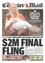 Courier Mail (Australia) Newspaper Front Page for 13 December 2013