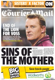 Courier Mail (Australia) Newspaper Front Page for 14 August 2013