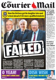 Courier Mail (Australia) Newspaper Front Page for 14 September 2013