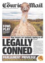 Courier Mail (Australia) Newspaper Front Page for 15 November 2013