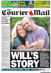 Courier Mail (Australia) Newspaper Front Page for 15 April 2013
