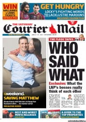 Courier Mail (Australia) Newspaper Front Page for 15 June 2013