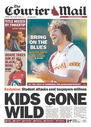Courier Mail (Australia) Newspaper Front Page for 15 July 2013