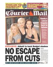 Courier Mail (Australia) Newspaper Front Page for 16 May 2013