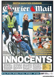 Courier Mail (Australia) Newspaper Front Page for 17 April 2013