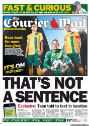 Courier Mail (Australia) Newspaper Front Page for 17 June 2013