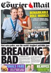 Courier Mail (Australia) Newspaper Front Page for 1 October 2013