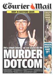 Courier Mail (Australia) Newspaper Front Page for 20 December 2013