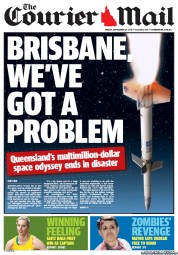 Courier Mail (Australia) Newspaper Front Page for 20 September 2013