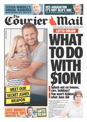 Courier Mail (Australia) Newspaper Front Page for 21 December 2013