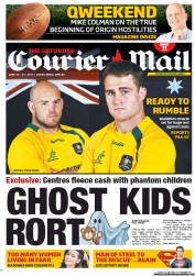 Courier Mail (Australia) Newspaper Front Page for 21 June 2013