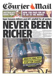 Courier Mail (Australia) Newspaper Front Page for 22 January 2014