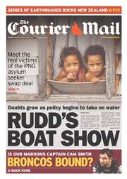 Courier Mail (Australia) Newspaper Front Page for 22 July 2013