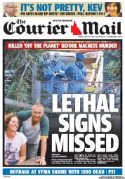 Courier Mail (Australia) Newspaper Front Page for 23 August 2013