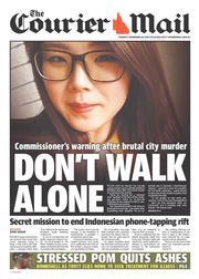 Courier Mail (Australia) Newspaper Front Page for 26 November 2013