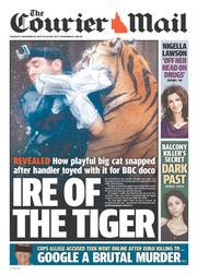 Courier Mail (Australia) Newspaper Front Page for 28 November 2013