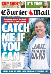 Courier Mail (Australia) Newspaper Front Page for 28 September 2013