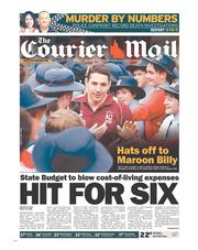 Courier Mail (Australia) Newspaper Front Page for 29 May 2013