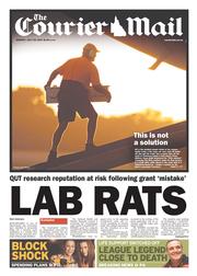 Courier Mail (Australia) Newspaper Front Page for 29 July 2013