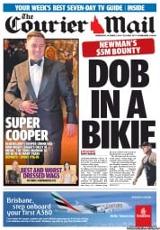 Courier Mail (Australia) Newspaper Front Page for 2 October 2013