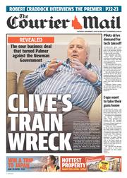 Courier Mail (Australia) Newspaper Front Page for 2 November 2013