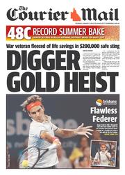 Courier Mail (Australia) Newspaper Front Page for 2 January 2014