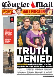 Courier Mail (Australia) Newspaper Front Page for 2 April 2013