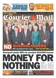 Courier Mail (Australia) Newspaper Front Page for 2 July 2013